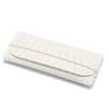 Black Woven Leather Texture Sunglasses Case with Snap Button Closure