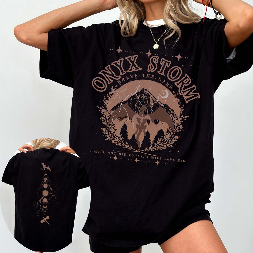 Fourth Wing Merch T-Shirt Damen Retro Onyx Storm Shirt Xaden Riorson Buchliebhaber Tee Kleidung RoUnisextasy Y2K Oberteil Täglich Trendige Streetwear