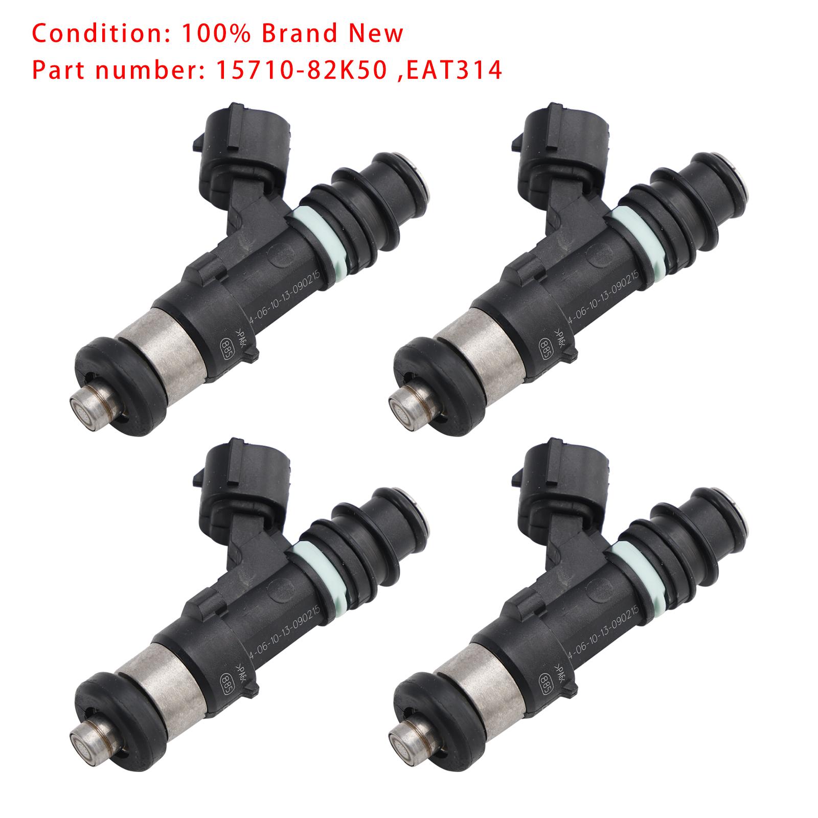

4PC 15710-82K50 EAT314 Fuel Injector For Suzuki Outboard 70 80 90 115 140 HP DF