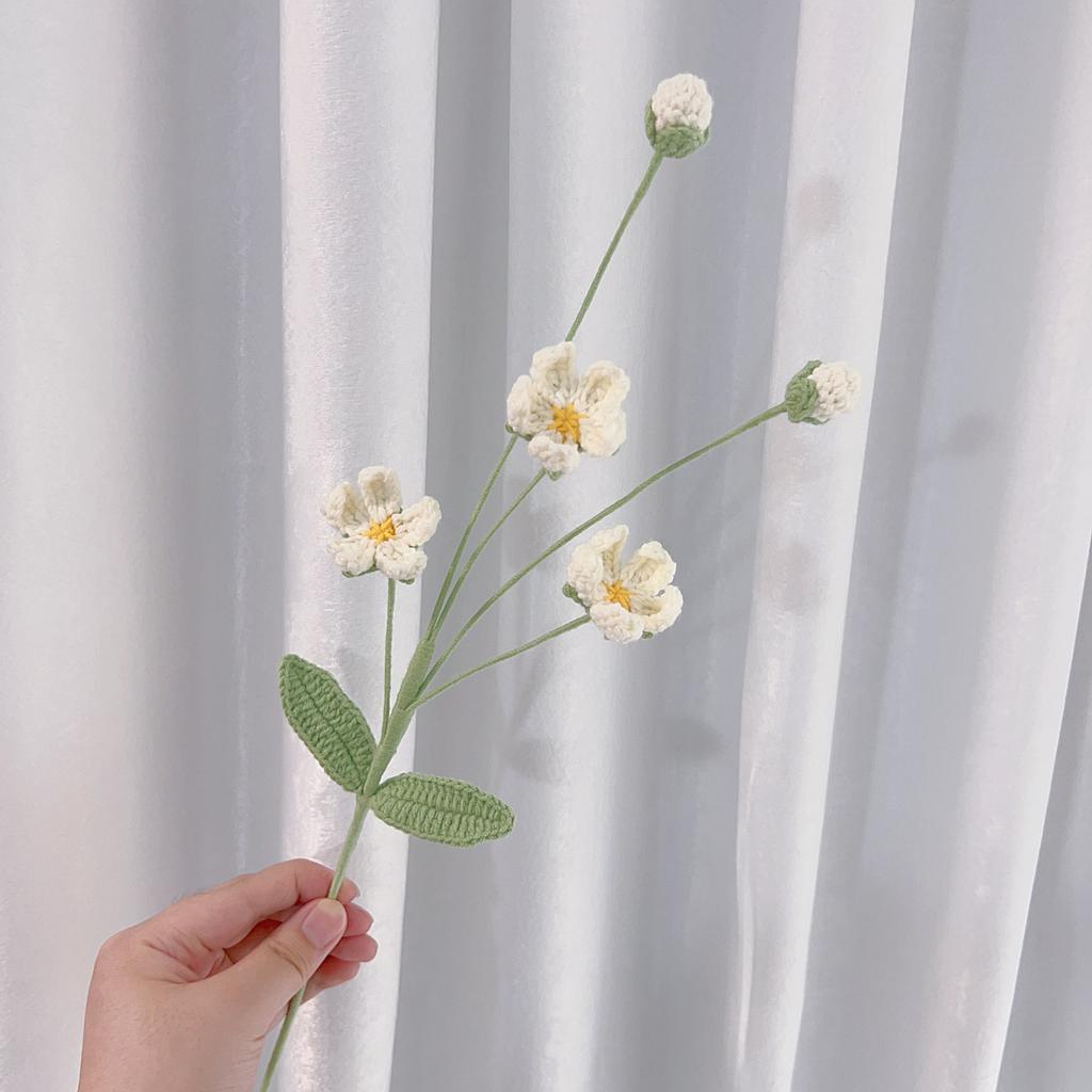 Herba Androsacis Crochet Flowers Creative Knit Flower Bouquet Handwoven Flower Wedding Home Decor Gift