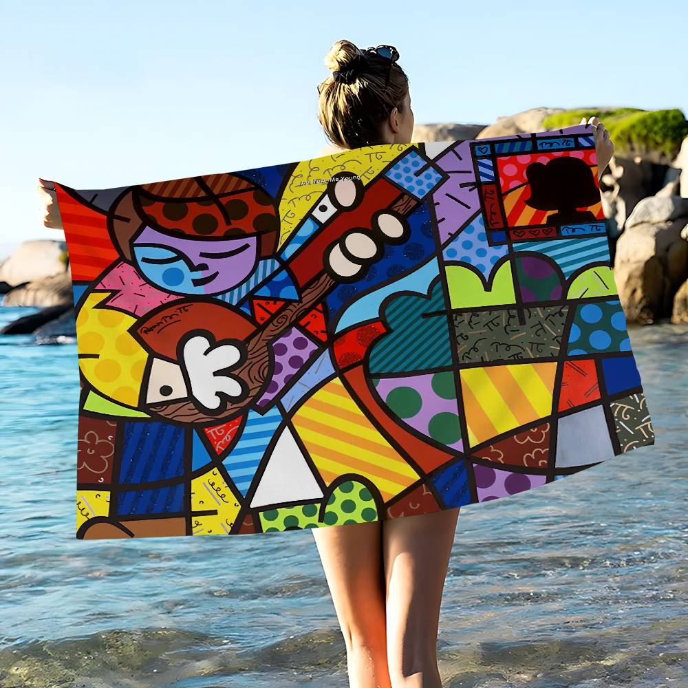 Britto Art Big Microfiber Beach Towels Quick Dry Towel Sand Beach Towels Pool Towel For Travel Swim Pool Yoga