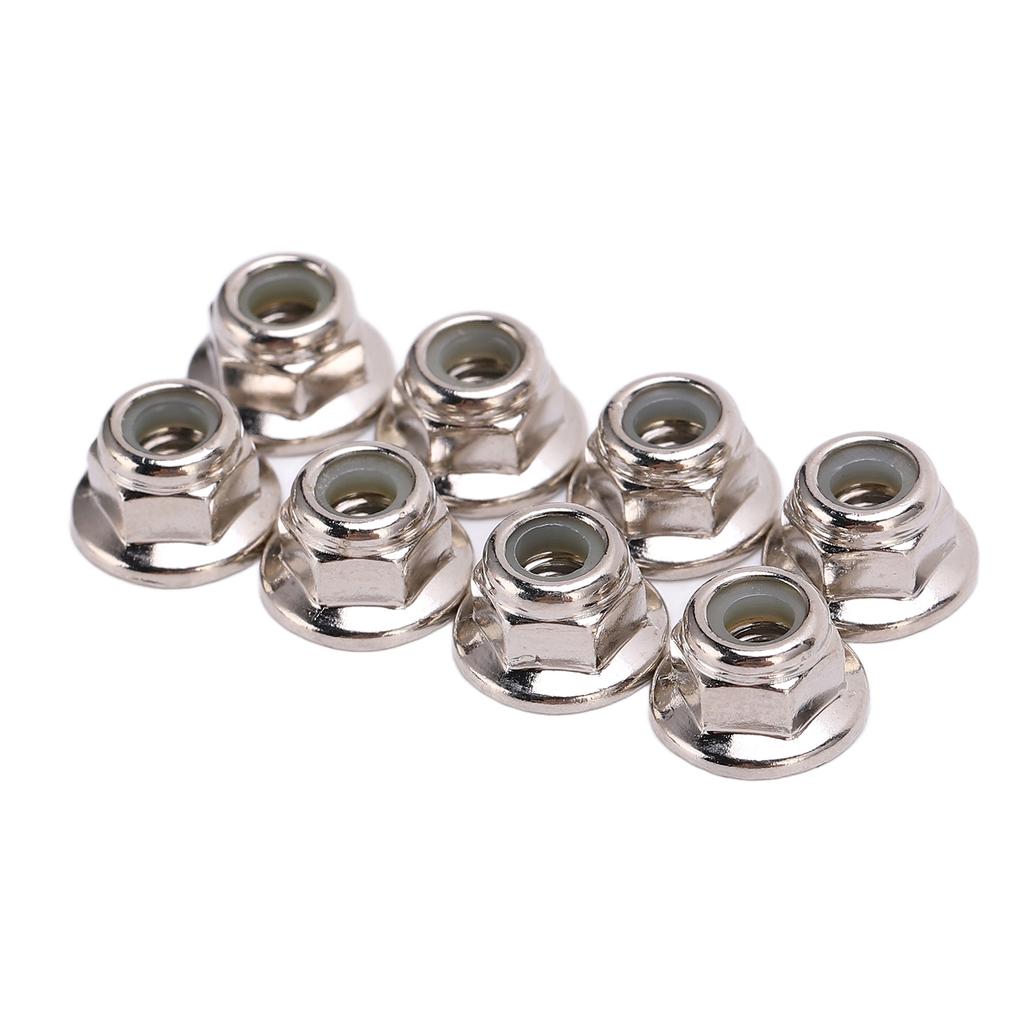 8PCS Metal M4 Wheel Lock Nut Flange Nylon Lock Nuts for Typhon 1Celsius10 RC Car Parts