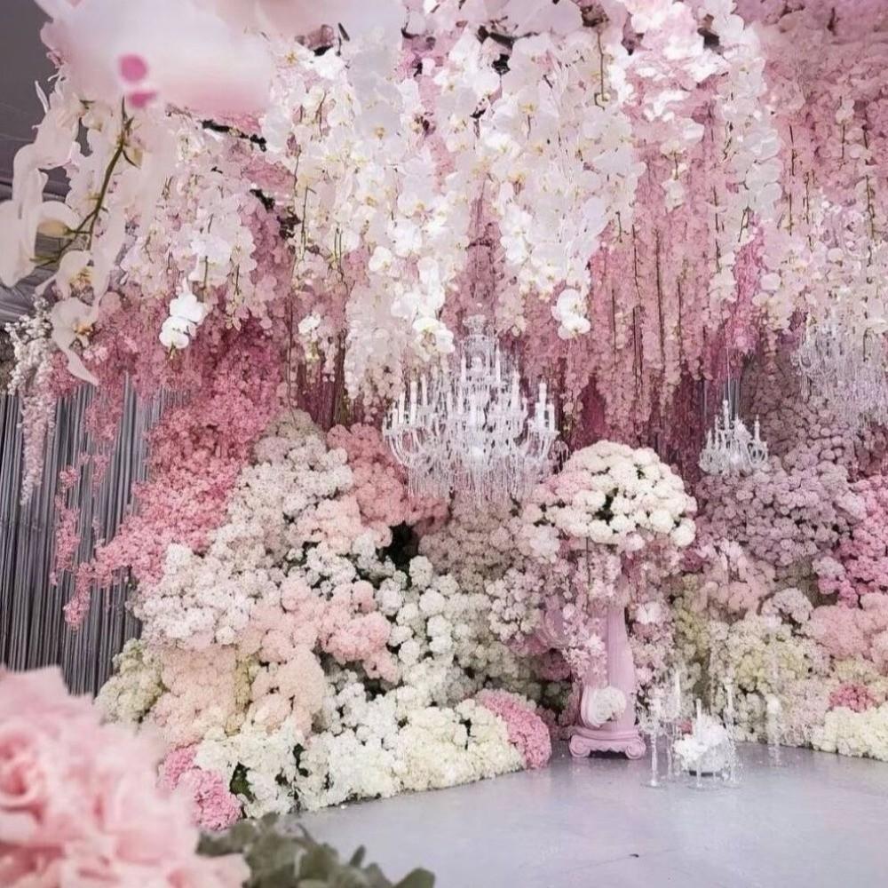 Silk Cloth Fake Flower Ball Dyed Edged Simulation Flowers Chrysanthemum  Valentine's Day Gift