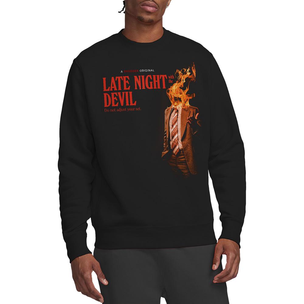 Late Night With the Devil Unisex Adult Fire Sweatshirt
