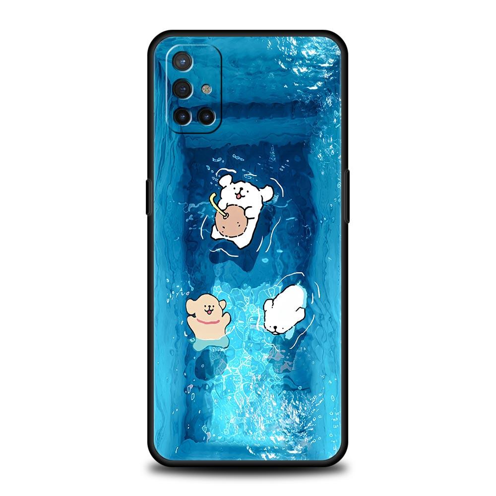 Pool Party Cute Puppy Dog Case For OnePlus 15 13 12 11 10 9 8 15T 13T 10T 7T Pro 13R 12R 9RT 8T Nord 4 N10 2T CE 2 3 5G Cover