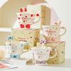 Bow Spoon Goblet Cute Girl Mug Set Drink Water Cup Small Gift Cup High Value Ceramic Cup