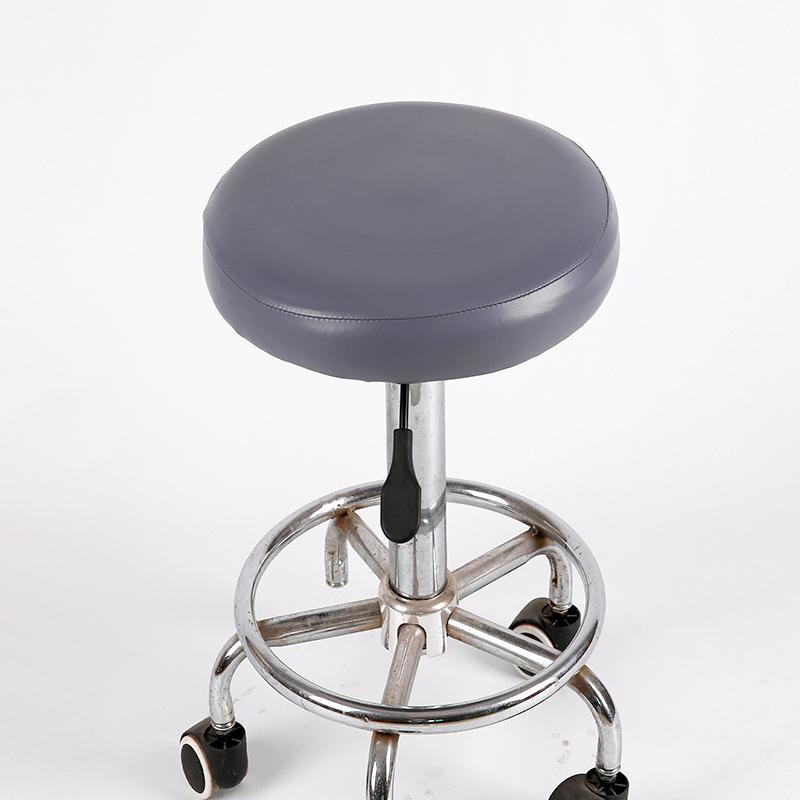 PU Leather Stool Cover Waterproof Round Elastic Slipcover Office Banquet Beauty Salon Bar Chair Protector Seat Covers