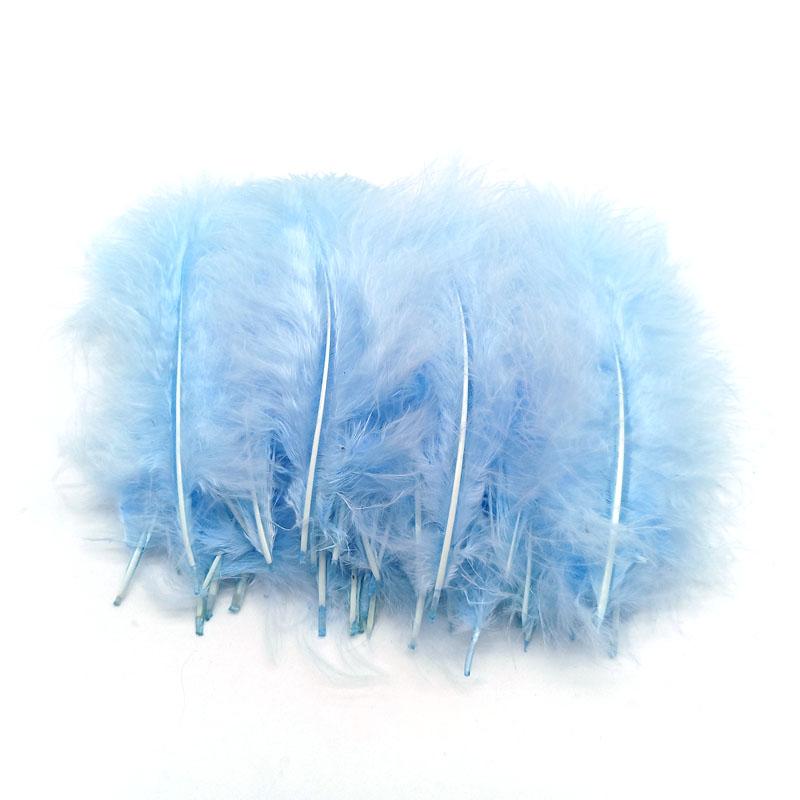 20Pcs Turkey Marabou Feathers Plumes DIY Creative Leisure Decoration Wedding Carnival Handicrafts Accessories Fly Tying Material