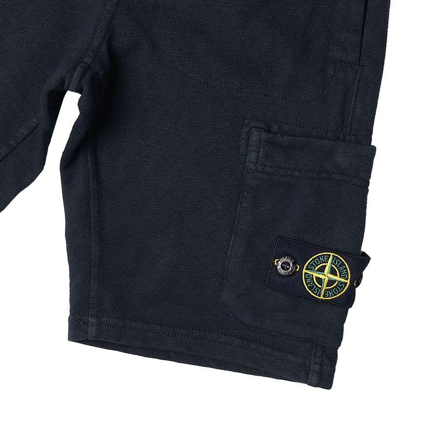 Stone Island SS23 Solid Color Compass Patch Cargo Shorts Kids shorts 781660541-V0129