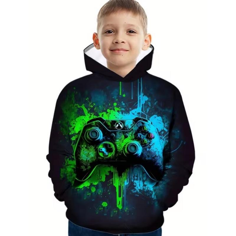 Retro Sporty Cartoon Hoodies Daily Harajuku Kawaii Comfortable Streetwear Vintage Kids Sweatshirts Autumn Winter Clothes