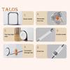 Spin Mop Set with 6 Reusable Mop Heads Microfiber Mop Heads 360 Degree Rotation Stainless Steel Handle Floor Cleaning System