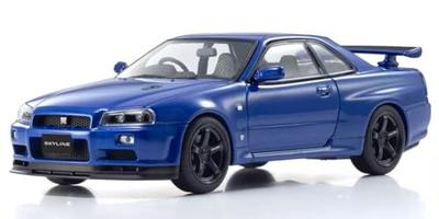 Kyosho Original 1/43 Nissan Skyline R34 GT-R V-Spec II (Bayside Blue) Finished Product KS03936BL