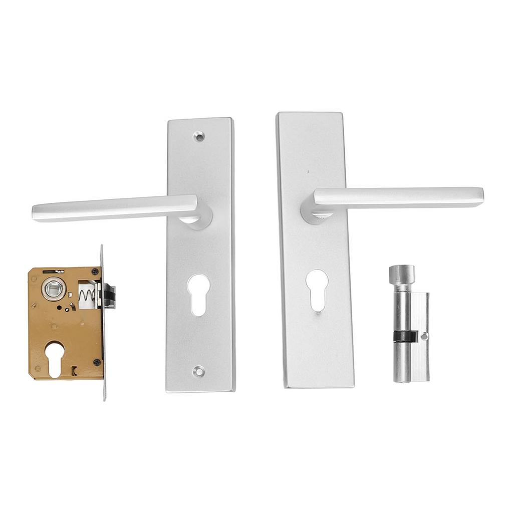 Door Handle Strong Aluminium Alloy Impact Resistant Easy Installation Straight Door Lever with Keys
