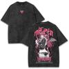 Mein Dress-Up Darling Kitagawa Marin Kawaii Grafikdruck T-Shirt Herren Damen Retro Gewaschen Rundhals Baumwolle T-Shirt Oversize Sommer Neues Oberteil