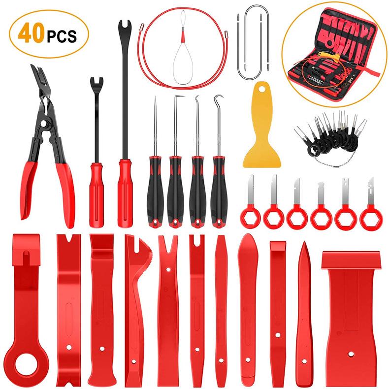 19-Piece Car Audio Removal Tool Kit & Pry Bar Set