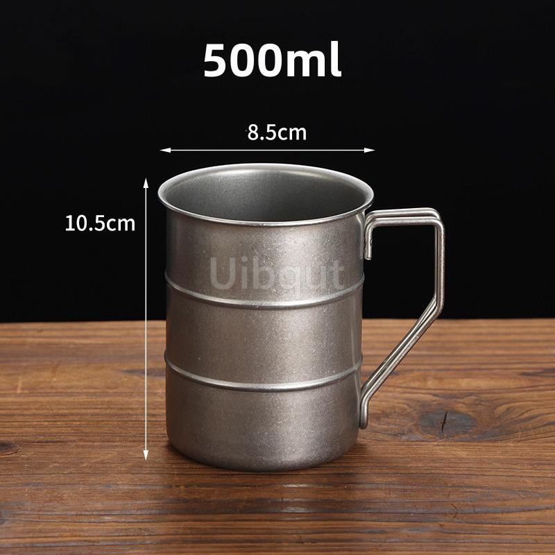 Retro Industrial Style Stainless Steel Beer Mug 304 Vintage Cold Drink coffee wine Cup Outdoor Camping High Aesthetic Design