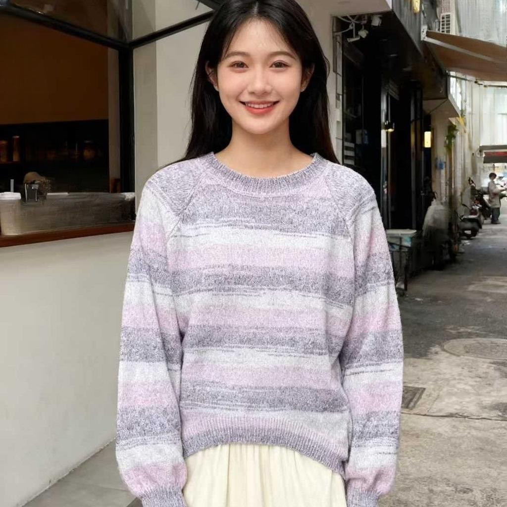 Fashionable and Simple Pullover Round-neck Sweater for Autumn and Winter, New Style, with A Very Sweet Atmosphere. Knitted Sweater for Women.