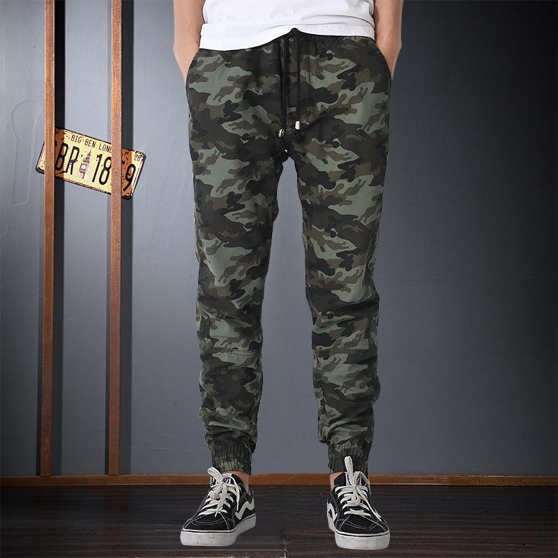 Și noi Pantaloni de lucru pentru bărbați Camo Pantaloni lungi casual Pantaloni sport largi cu talie medie Îmbrăcăminte bărbătească la modă
