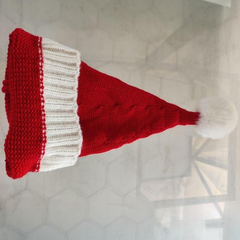 Family Matching Christmas Santa Hats Soft Plush Fluffy White Pom Pom Perfect For Holiday Parties Family Photoshoots