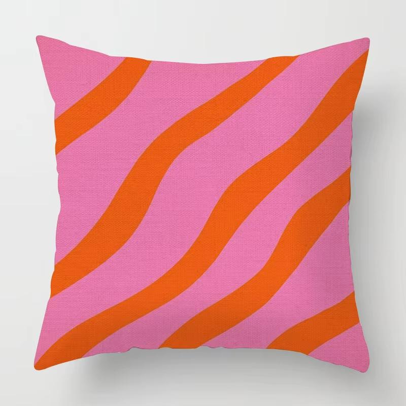 Home Decor Vibrant Geometric Swirl Pattern Pillow Covers Cushion Cover Decorative For Sofa Bedroom Car Comfortable Throw Pillow