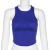 Ribbed Solid Tank Tops Women Skinny O-Neck Sleeveless Body-Shaping Undefined All-Matching Vest Female Streetwear Clothing