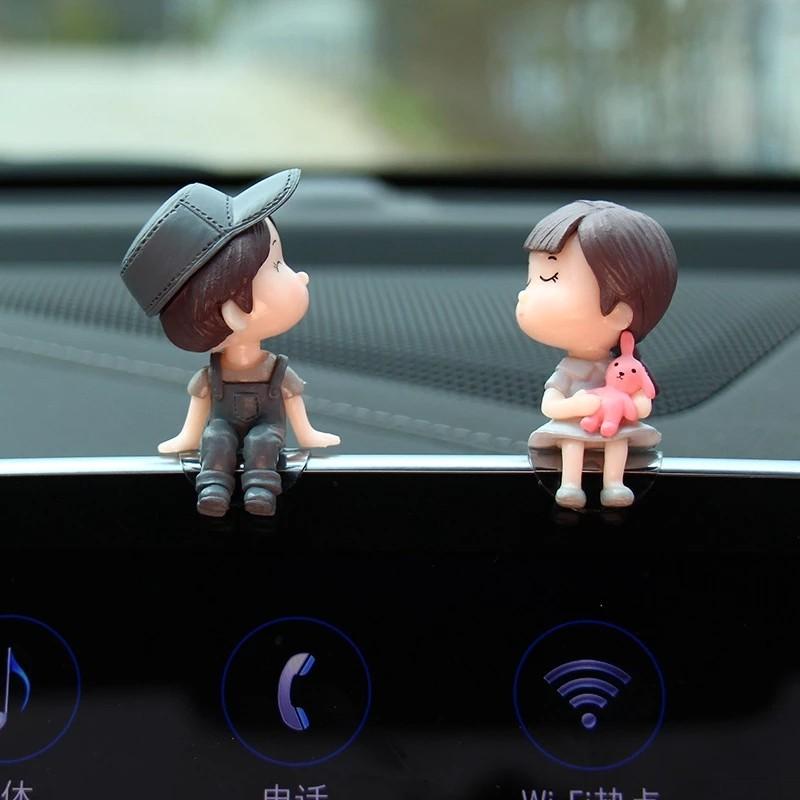 Couples Car Dashboard Decor Doll Interior Tool Vehicle