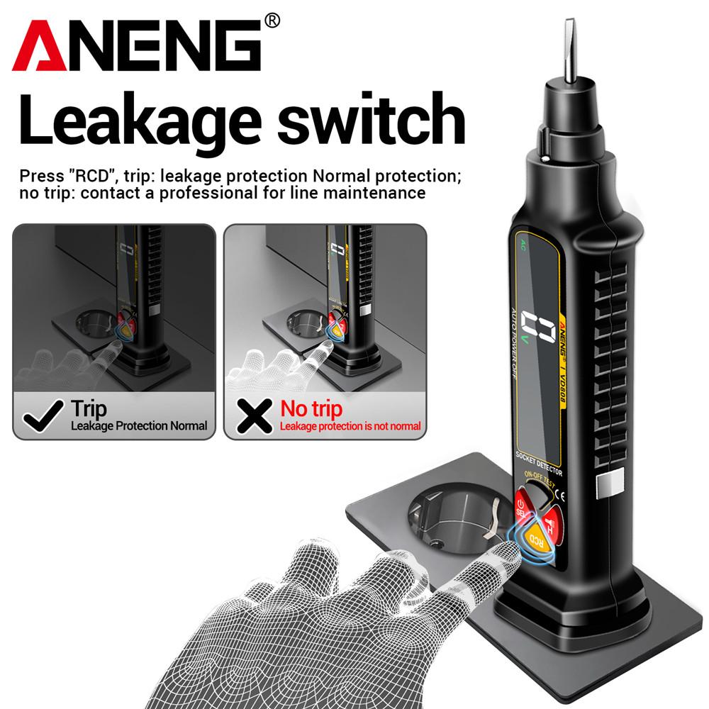 ANENG VD808 Circuit Breaker Finders AC Voltage Tester US/EU Plug  Leakage Polarity Leakage Tester Tools Socket Circuit Analyzer