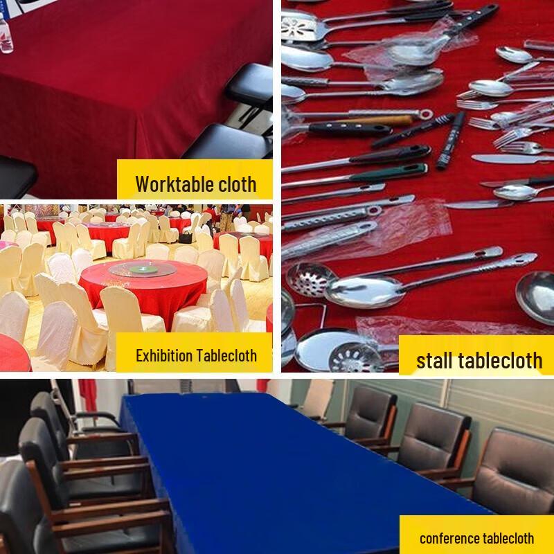 Ruibisheng Golden Velvet Conference Tablecloth