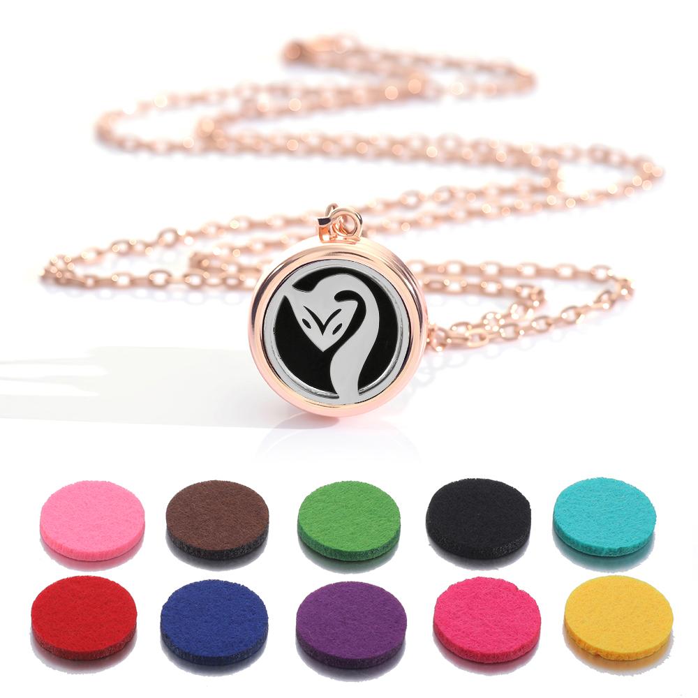 New rose gold Tree Of Life Aromatherapy Perfume Locket Fashion Essential Oil Diffuser Necklace For Women Pendant Jewelry Gift