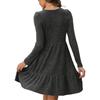 Women's Dress, Long Sleeved Pullover, Round Neck, A-line Casual Dress, And Winter