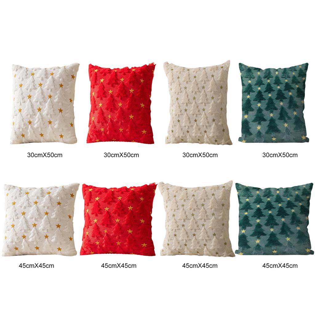 Christmas Pillow Covers 45x45cm 30x50cm Beige Christmas Tree Throw Pillow Cases Decorations Soft Covers Winter Holiday Decor