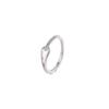 Japanese and Korean Simple Long Hollow Titanium Steel Ring Women's Light Luxury Fashion Ring Jewelry