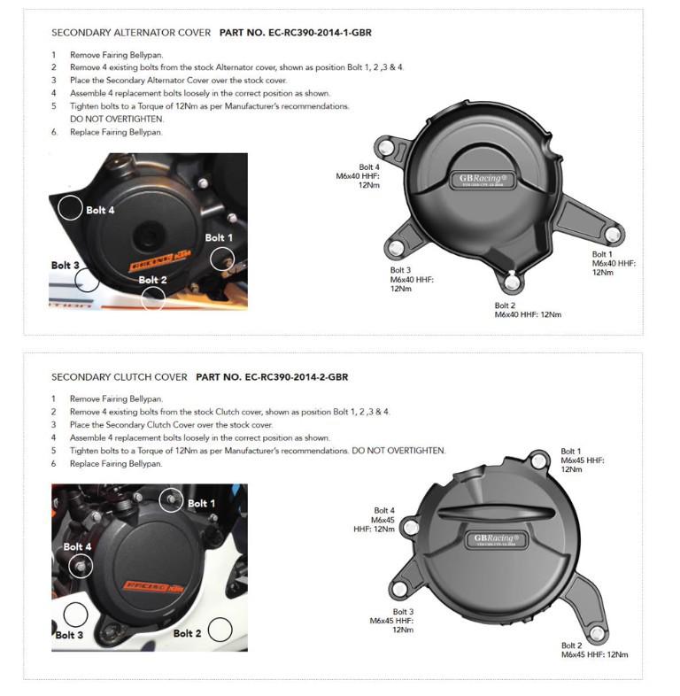 Engine Fall Protection Cover for KTM RC 390 '14-'16 & Duke 390 '14-'15.