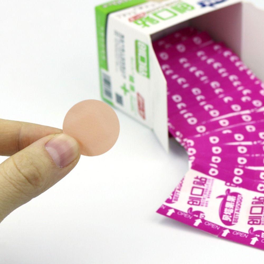 100/120PCS Round Round Band Aid Wound Dressing Children  Adhesive Bandages Cute Cartoon Bands Aid