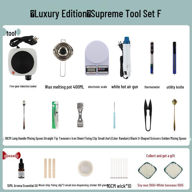 Aroma-Kerzen-DIY-Set: Wachsschmelztiegel & Heizofen für selbstgemachte Kerzen