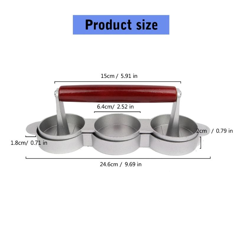 Sturdy Aluminum Alloy Small Patty Maker Kitchens Supplies for Crafting Delicious Burgers Home or During Picnics