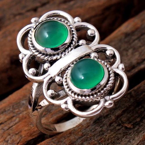 Silver Charm Jewelry, Gemstone Jewelry, Green Onyx Ring, 925 Sterling Silver Handmade Jewelry, Silver Ring
