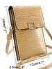 Sac de téléphone pour femmes avec bandoulière fenêtre transparente portefeuille en cuir PU