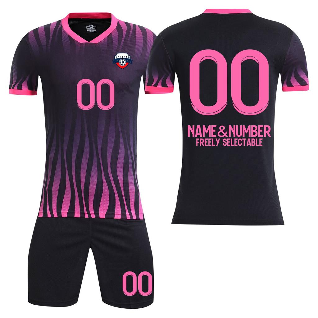 Customizable Soccer Jersey Set for Men Women Personalized & Number Breathable Quick-Dry Fabric &