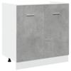 VidaXL Meuble bas Lyon, Gris Béton, 80x46x81,5 cm, Bois d’ingénierie, Idéal pour cuisine et salle de bain, Armoire 856076