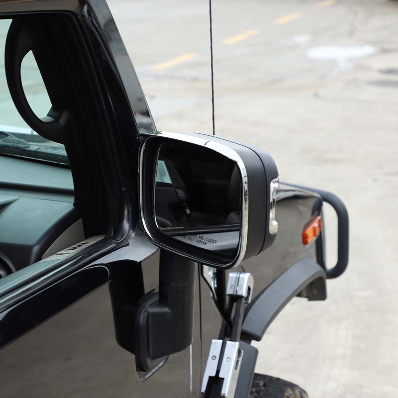 ABS Black/Silver Car Exterior Mirror Rain Eyebrow Frame Decorative Sticker For Hummer H2 2003-2009 Car Accessories