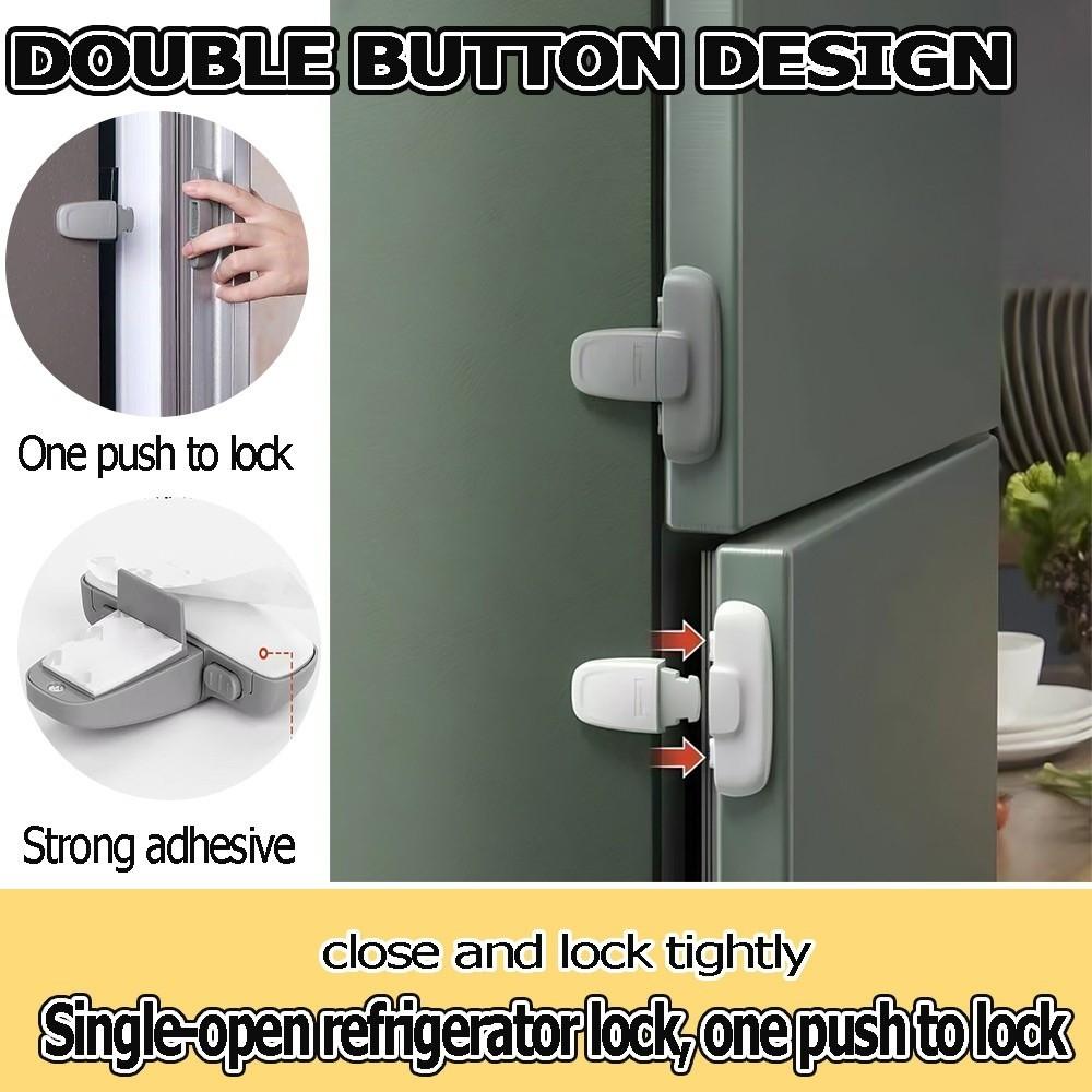 Door Lock Catch Fridge Lock Double Buckle Baby Proof Lock Cabinet Lock  Child Proofing