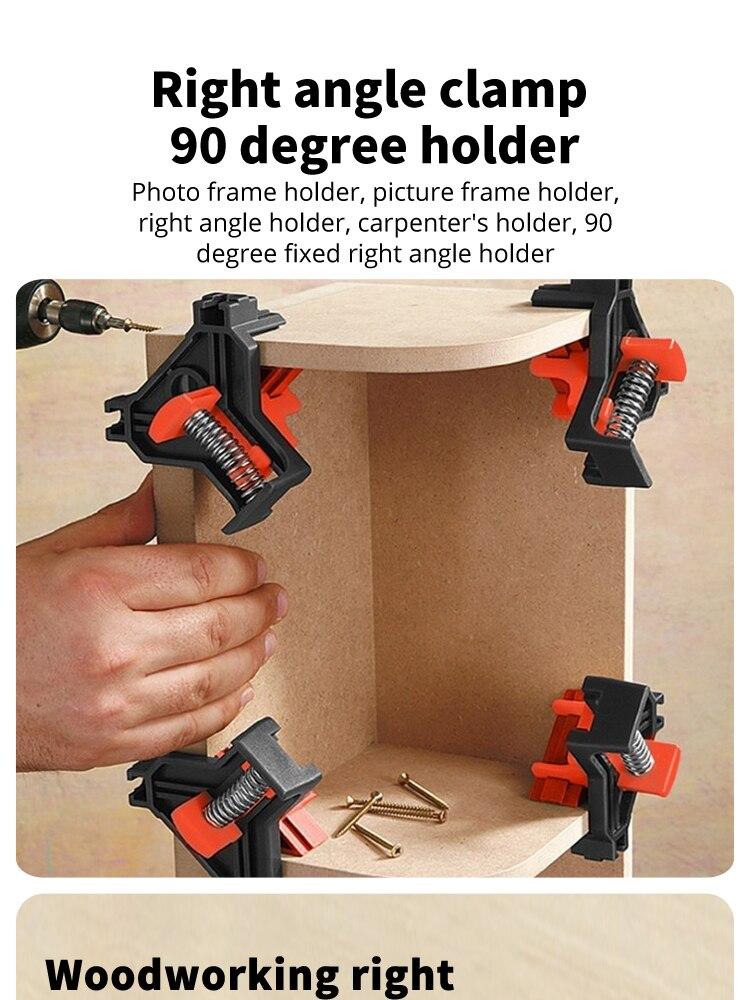Woodworking Angle Clamp Tool Set 90 Degrees Fixer Photo Frame Picture Frame Clamp Home Tools Punching Installer Hand Tool