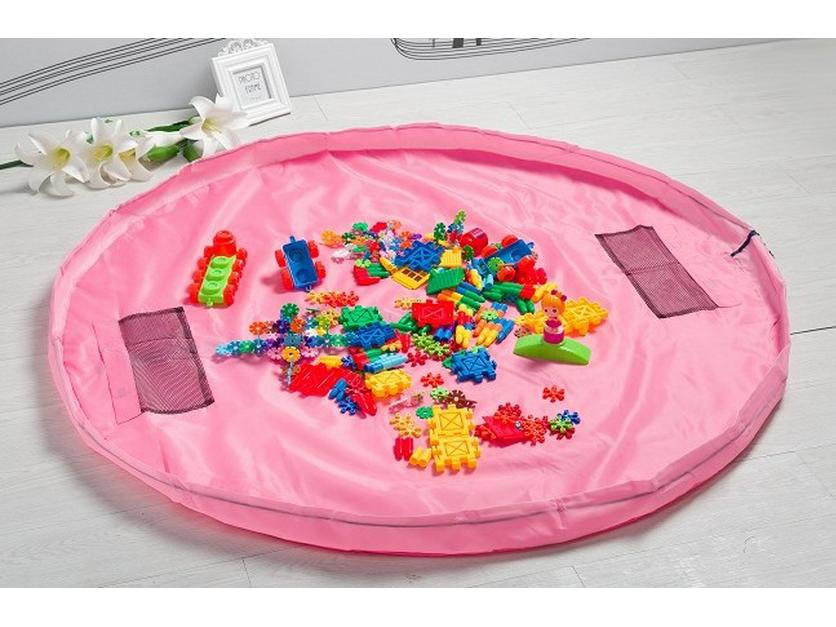 Drawstring Baby Toy Storage Bag – Quick Organize Mat for Building Blocks & Travel