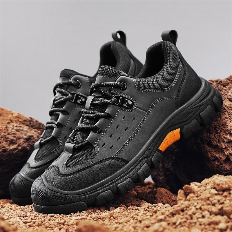 

2024 foreign trade 2025 popular autumn new men s shoes leather breathable sports outdoor leisure mountaineering men s shoes 38 чёрный