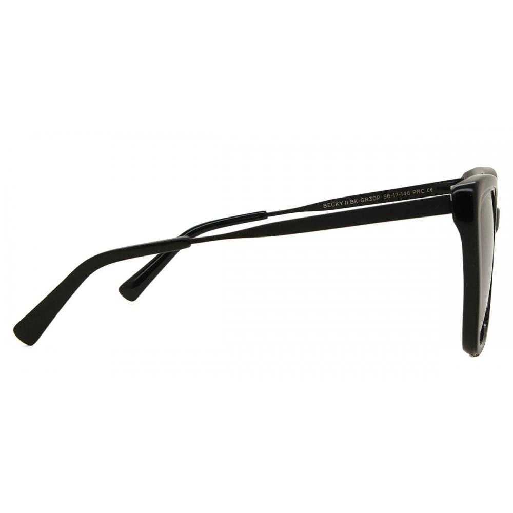 DIFF Becky Polarized Black+dark Smoke Lens Unisex Sunglasses