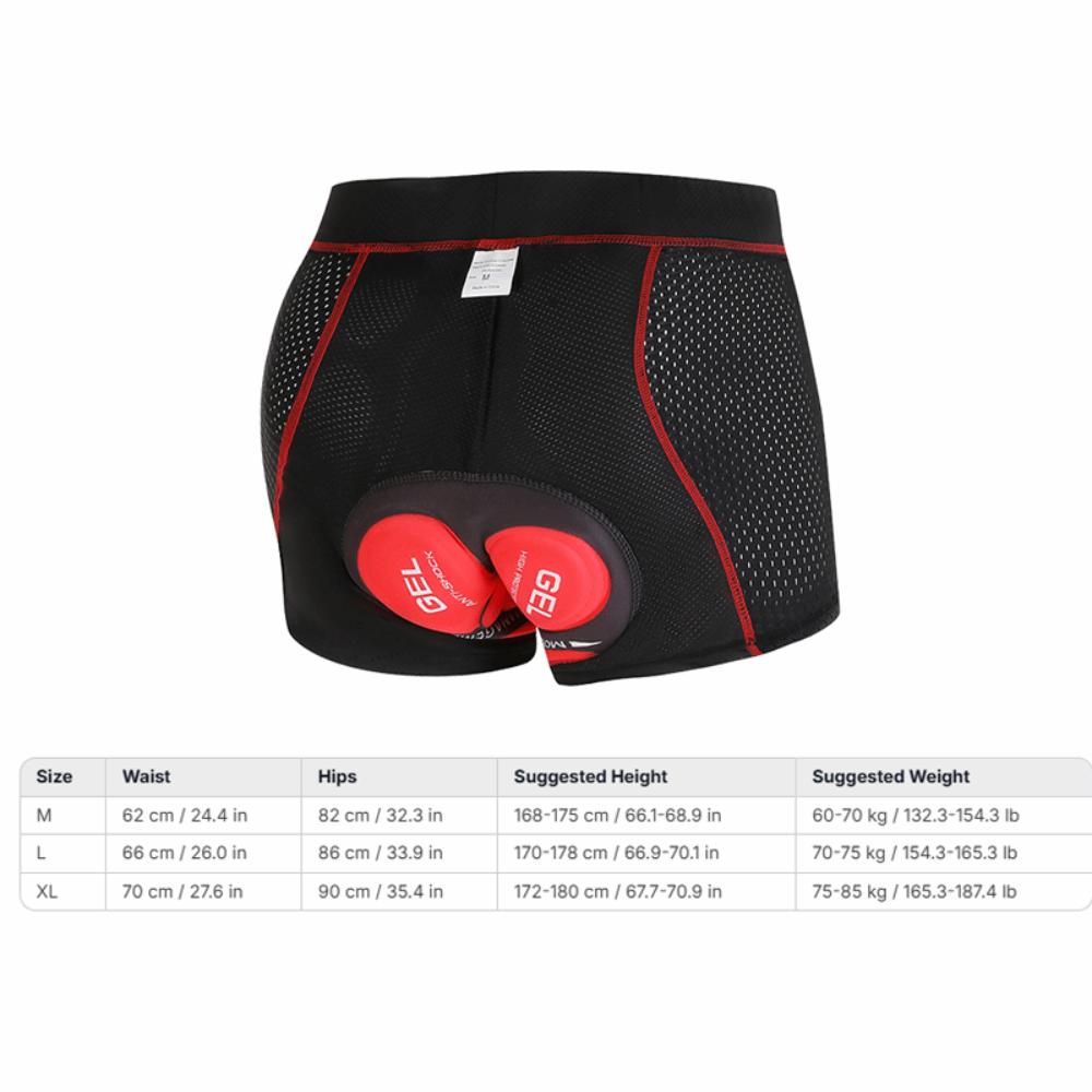 Breathable Riding Underpants 3D Padded Bike Shorts Mens Cycling Underwear  Mountain Bike Riding