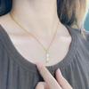 Bamboo Joint Pendant Necklace for Women Adjustable Chain Lightweight Comfortable Jewelry for Vacation Daily Wear
