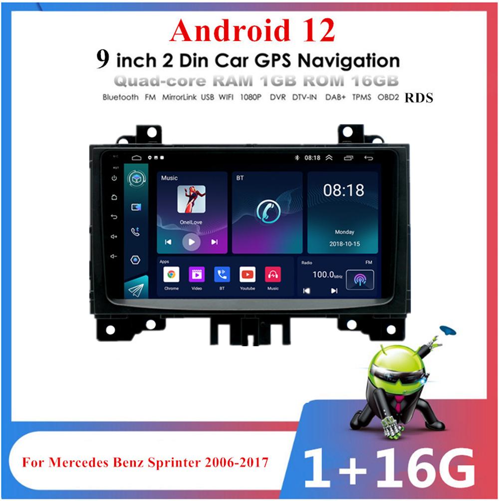 9" Radio Stereo With Frame For Mercedes-benz Sprinter 2006-2017