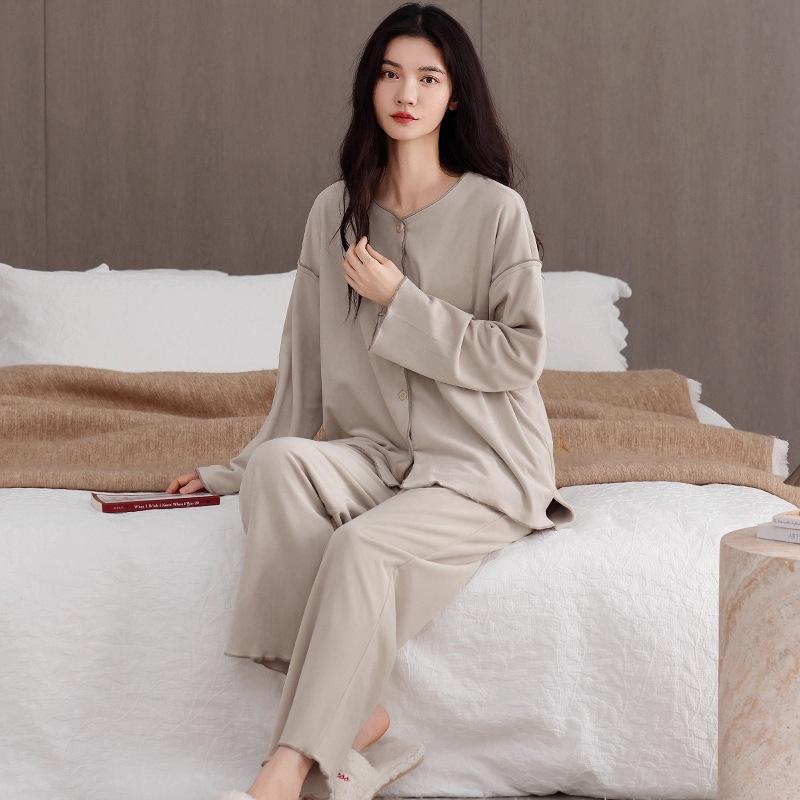Pajamas women's winter anti-static island fleece thickened and fleece can be worn outside in autumn and winter casual loungewear women's suit